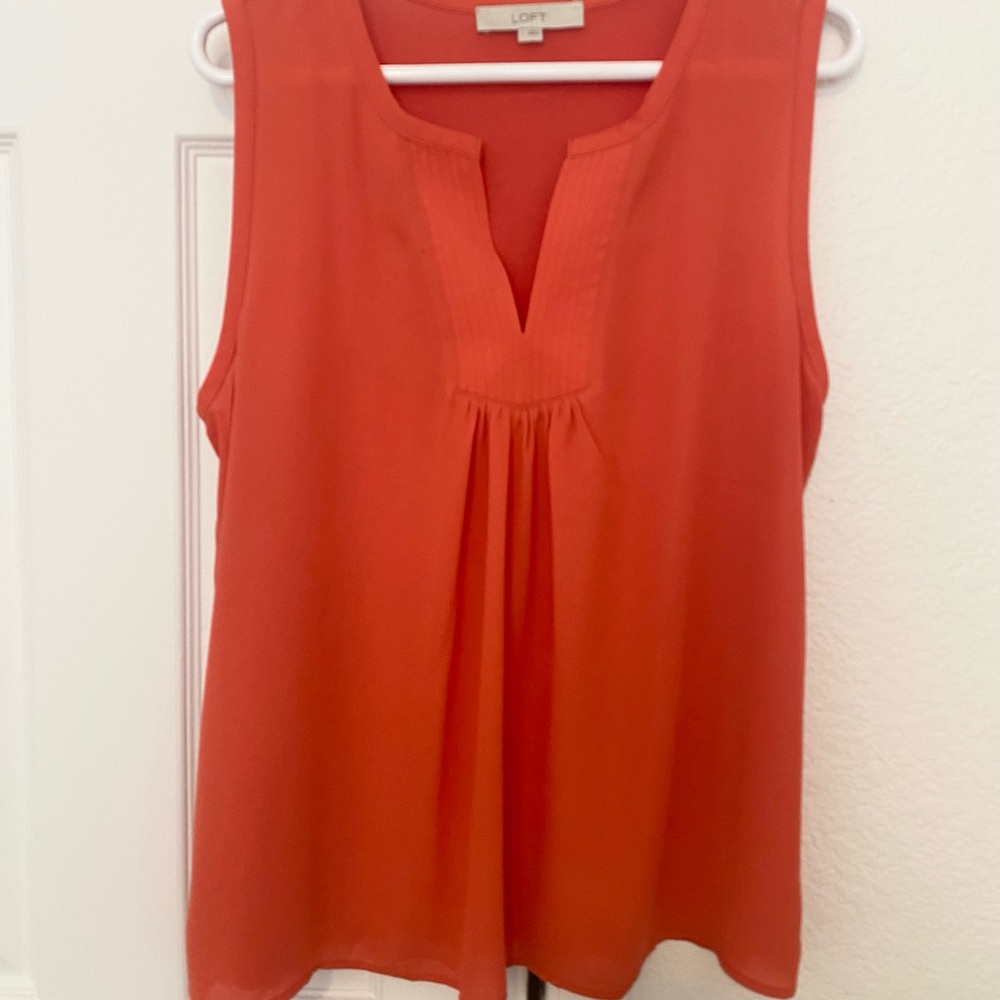 LOFT Women's Vibrant Orange Blouse